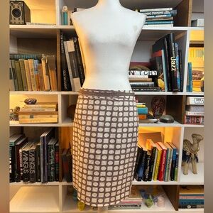 Boden Stylish Brown and White Patterned Skirt